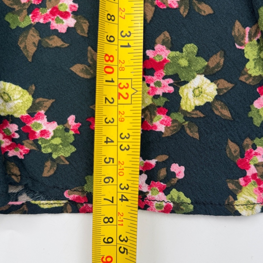 ZARA Floral Print Midi Skirt – size XS – elastic waist – side zip - Picture 6 of 6